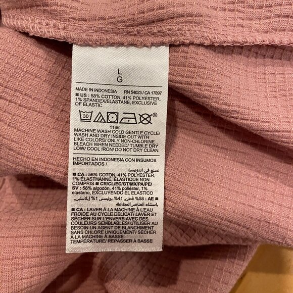 Old Navy Womens NWOT Mauve Pink Knit Stretch sleeveless Rouching top blouse Sz L - Picture 5 of 5